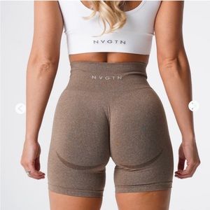 NVGTN Mocha Contour Seamless Shorts
